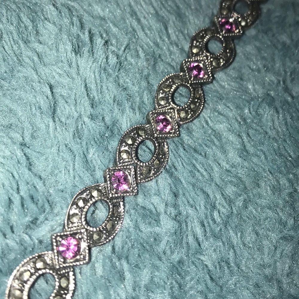 Hematite and Purple bracelet